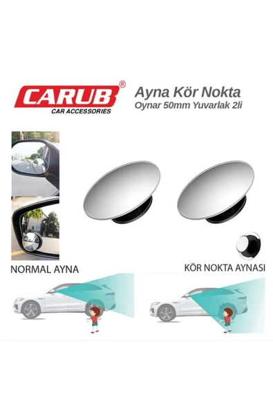 Kör Nokta Aynası Yuvarlak Oynar 50mm 2'li ürün görseli 1