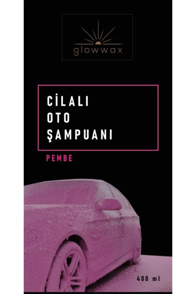 GLOWWAX PEMBE RENKLİ CİLALI OTO YIKAMA ŞAMPUANI (PİNK FOAM) 400ML ürün görseli 1