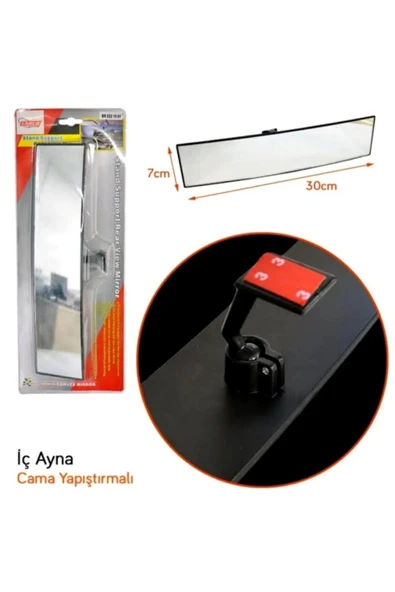 AYNA İÇ CAMA YAPIŞTIRMALI ÜNİVERSAL 30X7 CM - Resim 2