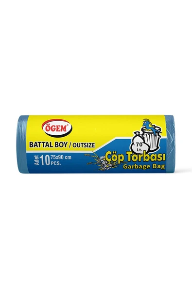 BAR-PACK Battal Boy Çöp Torbası 75x90 10'lu Paket ürün görseli 1
