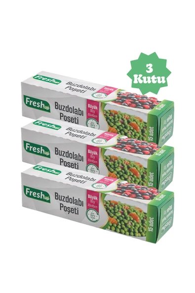 FRESHUP Buzdolabı Poşeti Büyük Boy 3 Kutu ürün görseli 1