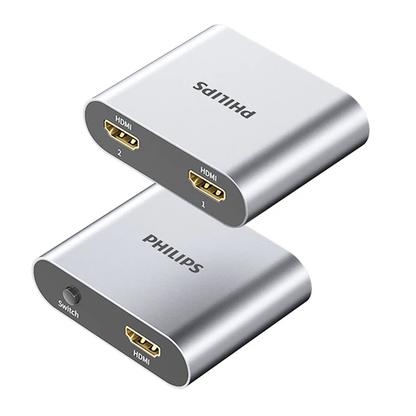 Philips SWR9101A/93 4K HDMI Çift Yönlü Anahtar 2 Giriş - 1 Çıkış Yüksek Çözünürlüklü HDMI Switch ürün görseli 1