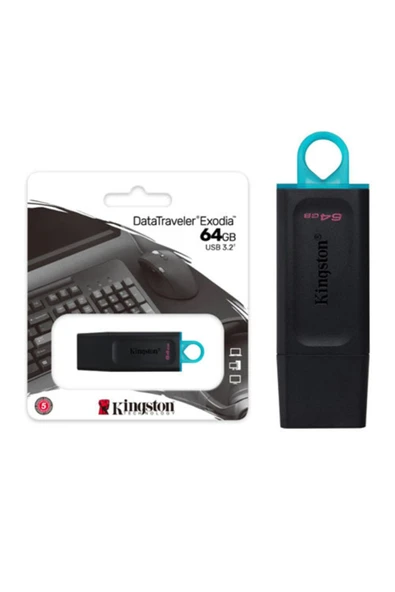Kıngston 64gb Datatraveler Exodia Usb 3.2 Gen 1 Flash Bellek Dtx/64gb ürün görseli 1