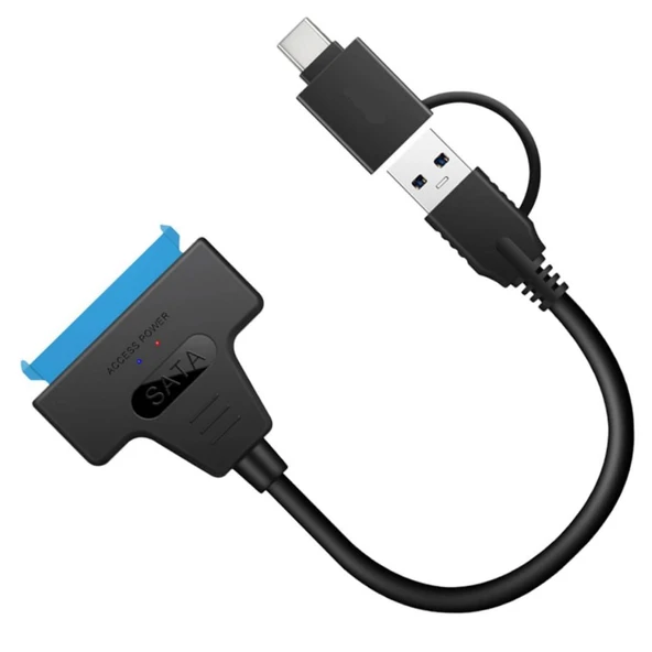Daytona A4204 2in1 USB 3.0 Type-C To 2.5 inç Sata Hdd Ssd Çevirici Dönüştürücü ürün görseli 1
