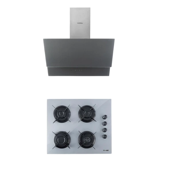 LUXELL 2 Lİ GRİ CAM SET (DAVLUMBAZ-OCAK) ürün görseli 1