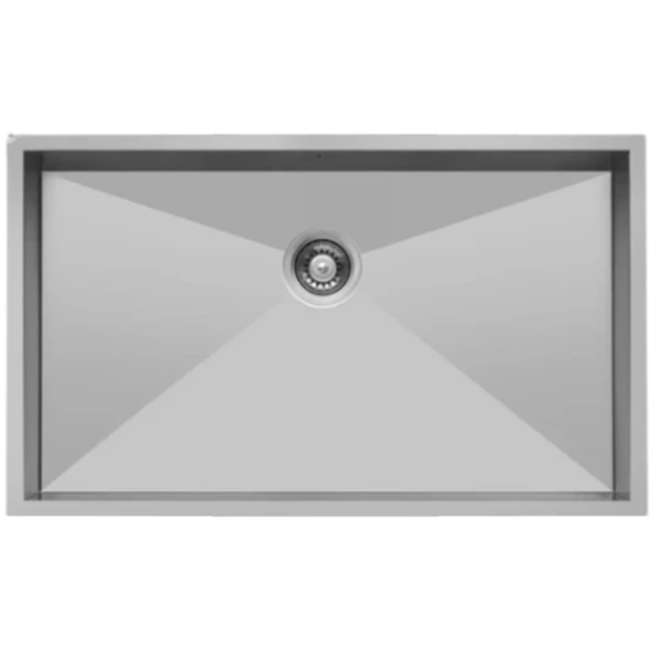 Livinox Zero_4070R10 40x70cm Tek Gözlü Damlalıksız Polisajlı Paslanmaz Çelik Mutfak Eviyesi ürün görseli 1