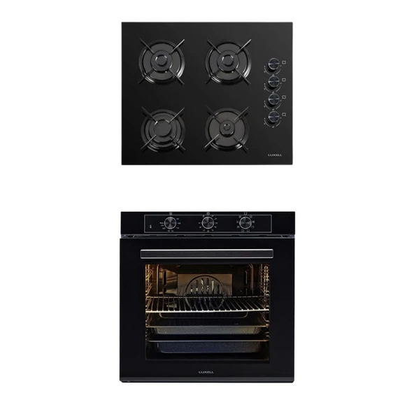 LUXELL 2 Lİ SİYAH CAM SET (OCAK-FIRIN) ürün görseli 1