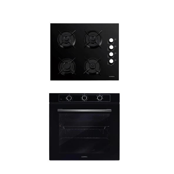 LUXELL 2 Lİ SİYAH CAM SET (OCAK-FIRIN) ürün görseli 1