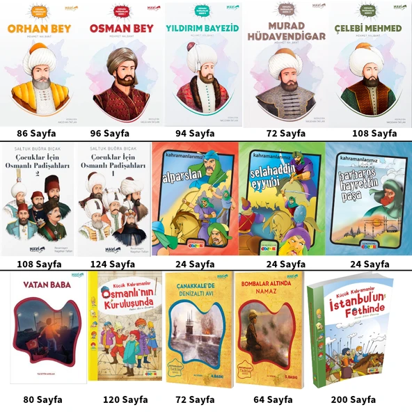 7-11 YAŞ ÇOCUKLAR İÇİN TARİH OKUMA SETİ 1 - 15 KİTAP ürün görseli 1