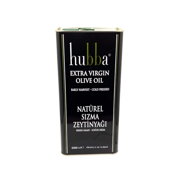 Hubba 5 Lt Teneke Naturel Sızma Zeytinyağı Erken Hasat & Soğuk Sıkım ürün görseli 1