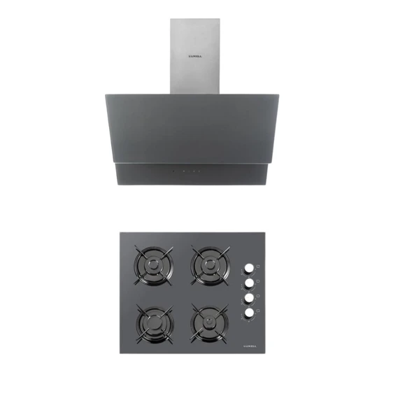 LUXELL 2 Lİ GRİ CAM SET (DAVLUMBAZ-OCAK) ürün görseli 1
