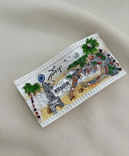 Magnet Kule Palmiye Nazar Göz Boncuk Taşlı Mıknatıslı Buzdolabı Süsü ürün görseli 1