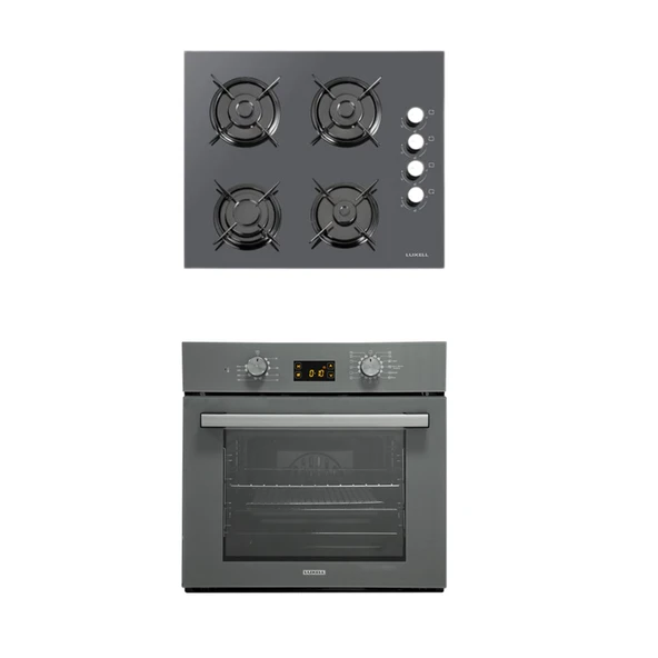 LUXELL 2 Lİ GRİ CAM SET (OCAK-FIRIN) ürün görseli 1