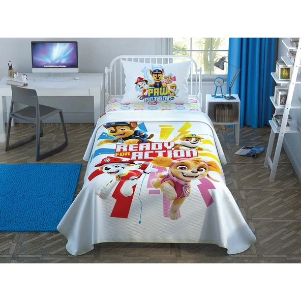 TAÇ PAW PATROL ACTİON TEK KİŞİLİK LİSANSLI PİKE TAKIMI ürün görseli 1