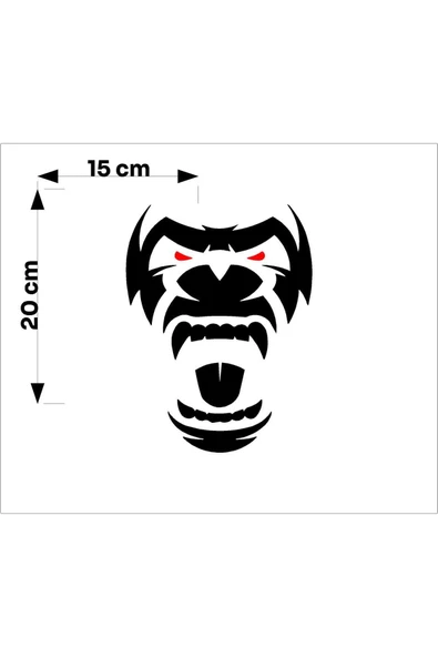 SEÇ Goril Surat Sticker Çok Amaçlı Sticker - Resim 3