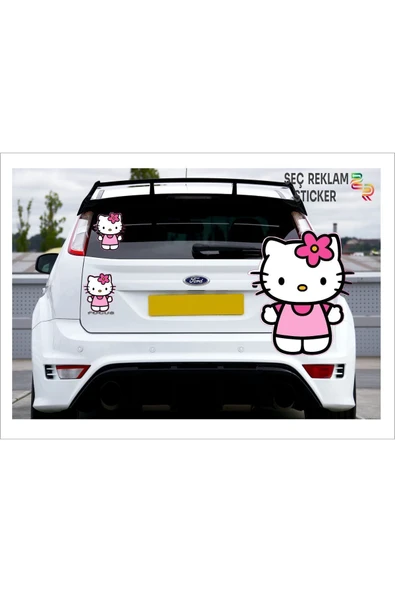 SEÇ Hello Kity Sticker (18X15)çok Amaçlı Sticker - Resim 2