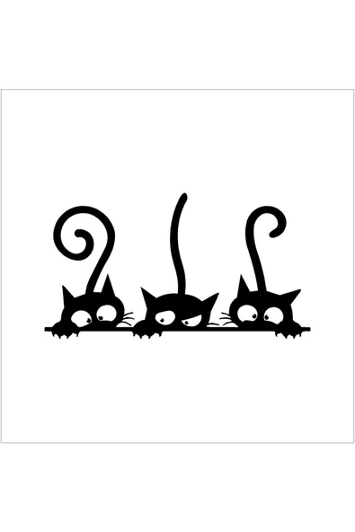 SEÇ Bağajdan Bakan Sevimli Kediler Sticker Çok Amaçlı Sticker ürün görseli 1