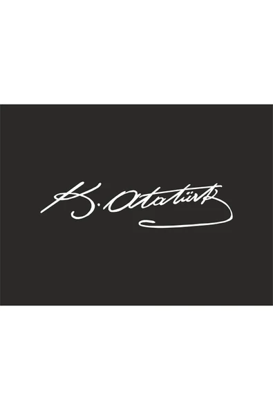 SEÇ K.atatürk Imzası Sticker Araç Sticker ürün görseli 1