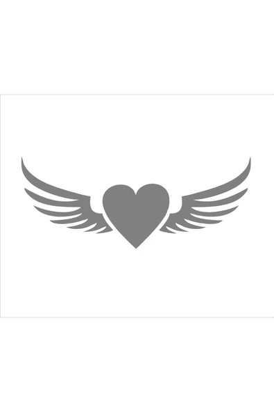 SEÇ Kanatlı Kalp Sticker Çok Amaçlı Sticker ürün görseli 1