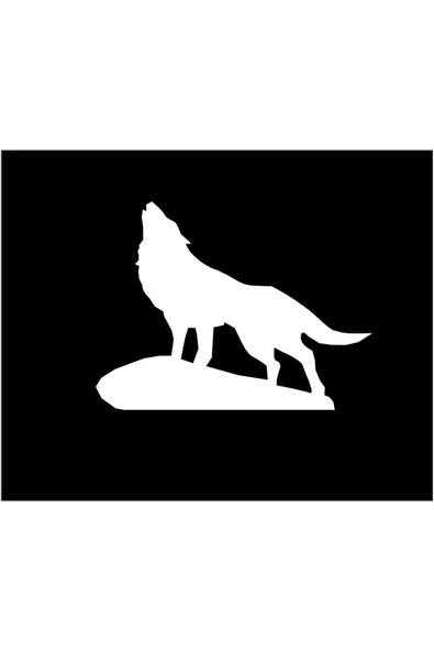 SEÇ Uluyan Kurt Sticker Çok Amaçlı Sticker Etiket ürün görseli 1