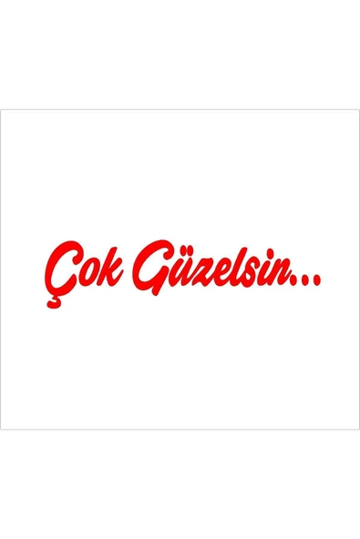 SEÇ Çok Güzelsin Sticker Makyaj Aynası Sticker (8cmX2cm) ürün görseli 1