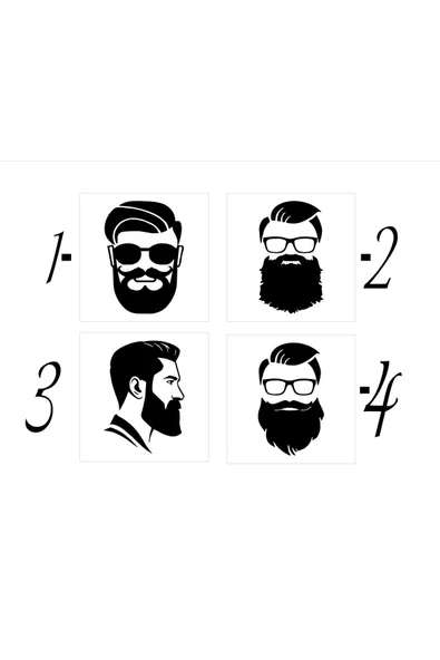 SEÇ Sakallı Adam Sticker ürün görseli 1