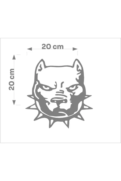 SEÇ Pitbull Kafası Sticker Çok Amaçlı Sticker ürün görseli 1