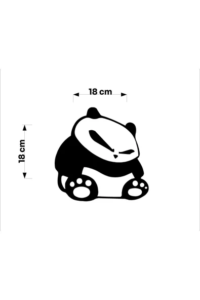 SEÇ Kızgın Panda Sticker Çok Amaçlı Sticker - Resim 3