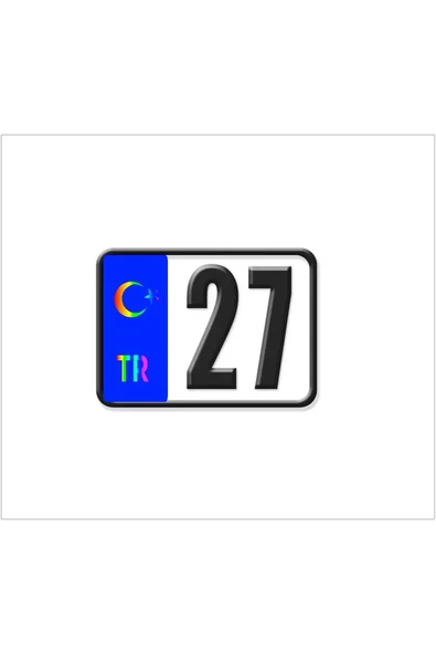SEÇ Plaka Hologramlı Ay Yıldız Tr Sticker Etiket Araç Sticker ürün görseli 1