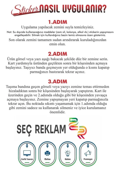 SEÇ Pençe Sticker Çok Amaçlı Etiket Sticker - Resim 3