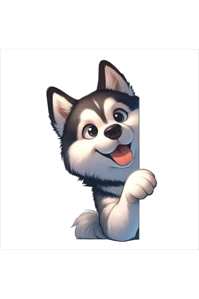 SEÇ Husky (15X9CM) Araç Laptop Çok Amaçlı Sticker ürün görseli 1