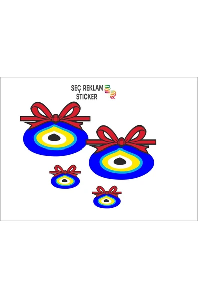SEÇ Nazar Boncuğu Sticker Çok Amaçlı Sticker ürün görseli 1