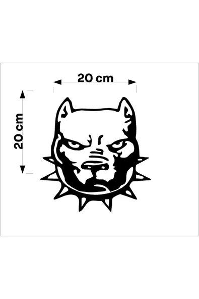 SEÇ Pitbull Kafası Sticker Çok Amaçlı Sticker ürün görseli 1