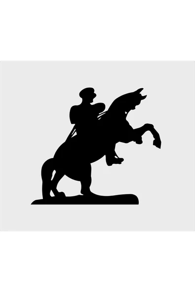 SEÇ Atatürk Ve Atı Sticker Çok Amaçlı Sticker Etiket ürün görseli 1