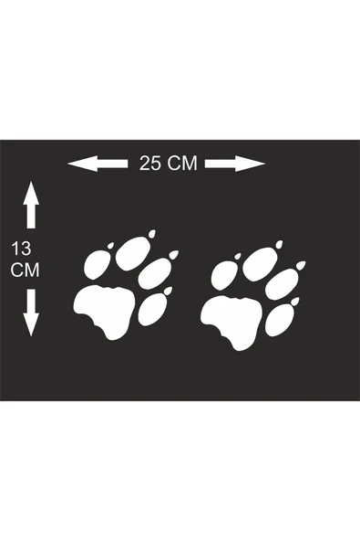 SEÇ Ayı Ayak İzi Pençe Sticker Çok Amaçlı Etiket Sticker ürün görseli 1