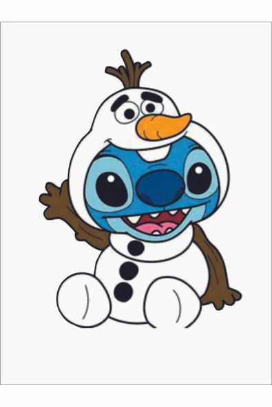 SEÇ Stitch Olaf  (15X11CM) Araç Laptop Çok Amaçlı sticker ürün görseli 1
