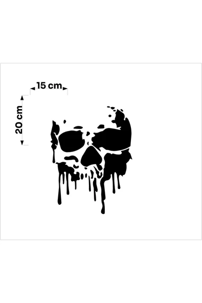 SEÇ Kanlı Kuru Kafa Sticker Oto Sticker - Resim 3