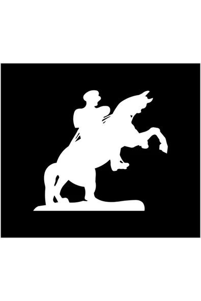 SEÇ Atatürk Ve Atı Sticker Çok Amaçlı Sticker Etiket ürün görseli 1