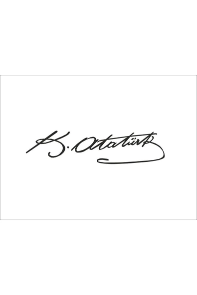 SEÇ K.atatürk Imzası Sticker Araç Sticker ürün görseli 1