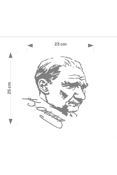 SEÇ Ata Ve İmzası Sticker Etiket Araba Sticker ürün görseli 1