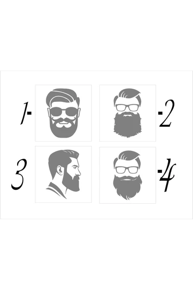 SEÇ Sakallı Adam Sticker ürün görseli 1