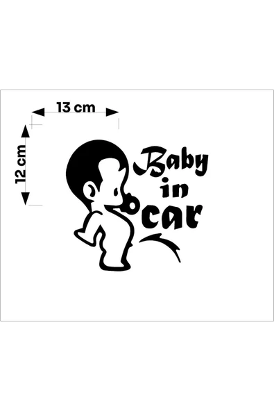 SEÇ Arabada Bebek Var Sticker Çok Amaçlı Sticker - Resim 3