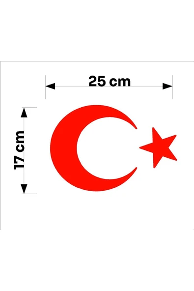 SEÇ Ay Yıldız Sticker Araba sticker Motor sticker ürün görseli 1