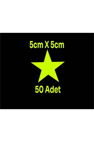 SEÇ Yıldız Sticker Etiket 50 Adet Çok Amaçlı Sticker ürün görseli 1