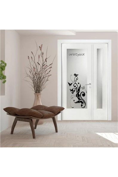 SEÇ Kelebekli Sarmaşık Ev Sticker - Resim 2