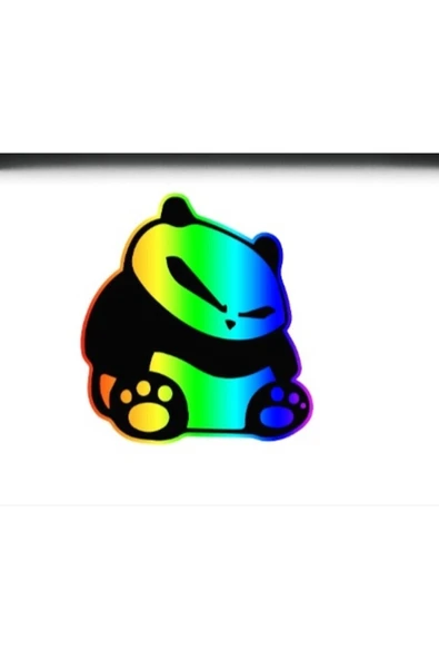 SEÇ Panda Sticker Hologram Panda 15x20 Dijital Baskı ürün görseli 1