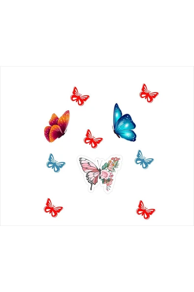 SEÇ Kelebek Sticker Etiket Çok Amaçlı Sticker ürün görseli 1