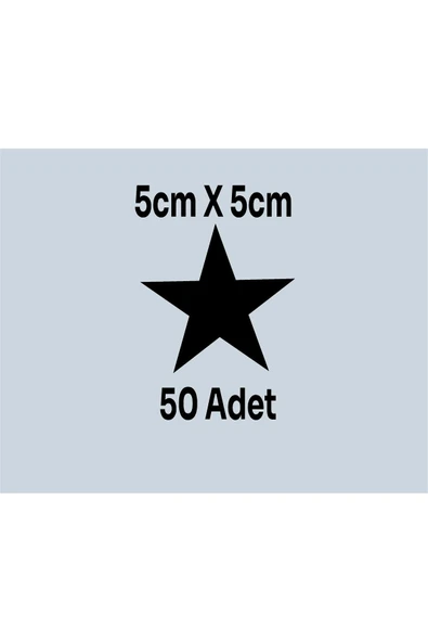 SEÇ Yıldız Sticker Etiket 50 Adet Çok Amaçlı Sticker ürün görseli 1