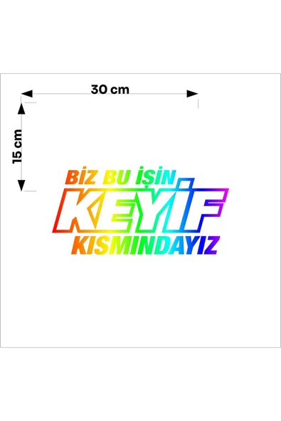 SEÇ Biz Bu İşin Keyif Kısmındayız Hologram (Çok Renkli ) Sticker ürün görseli 1