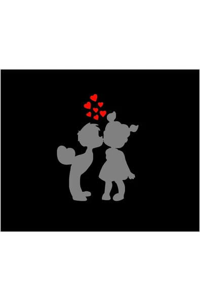 SEÇ Öpüşen Çocuklar Sticker Oto Araba Sticker ürün görseli 1